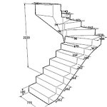 Схема бетонной лестницы